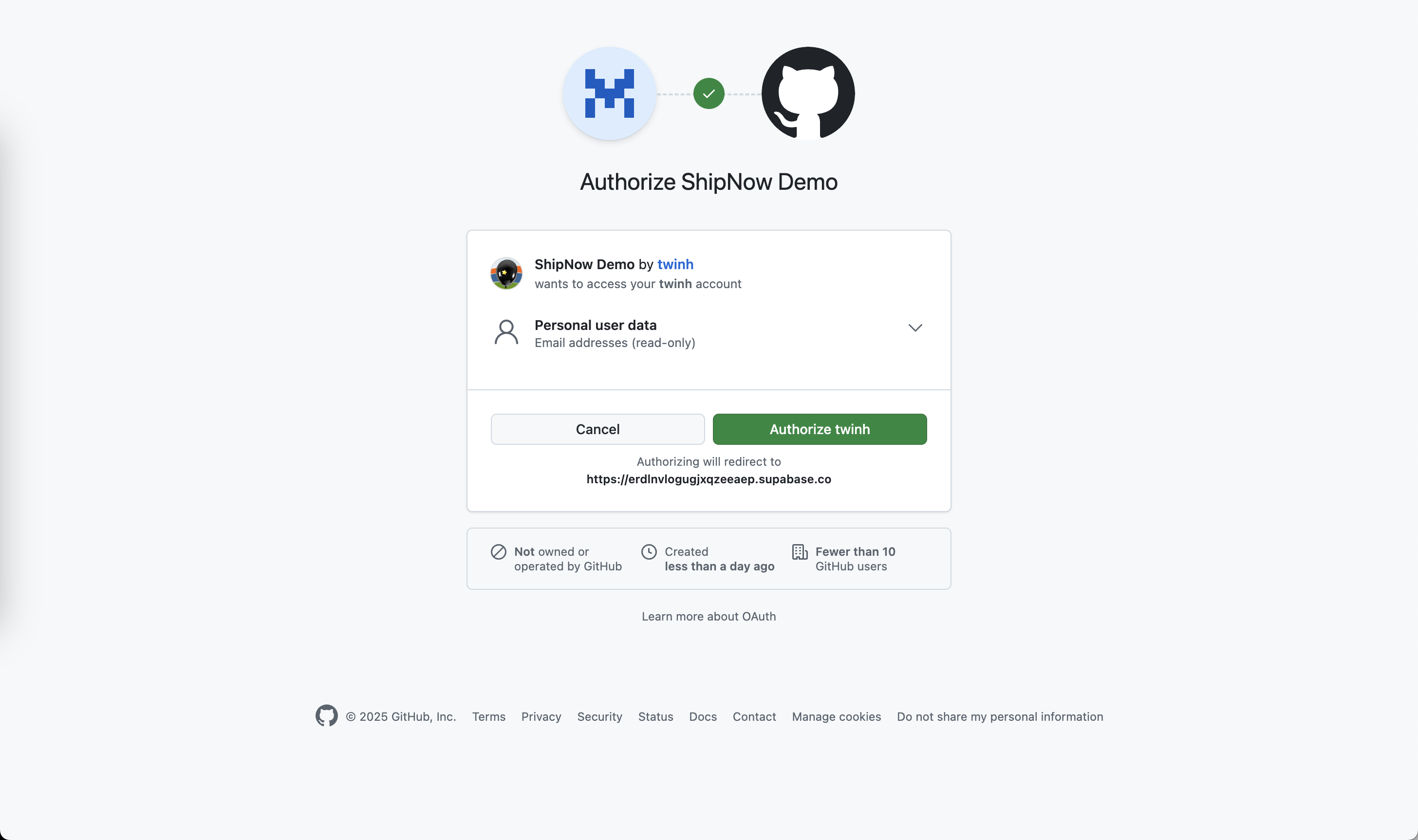 GitHub login page